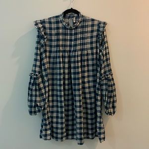 Urban Outfitters Size Small Blue Plaid mini Dress